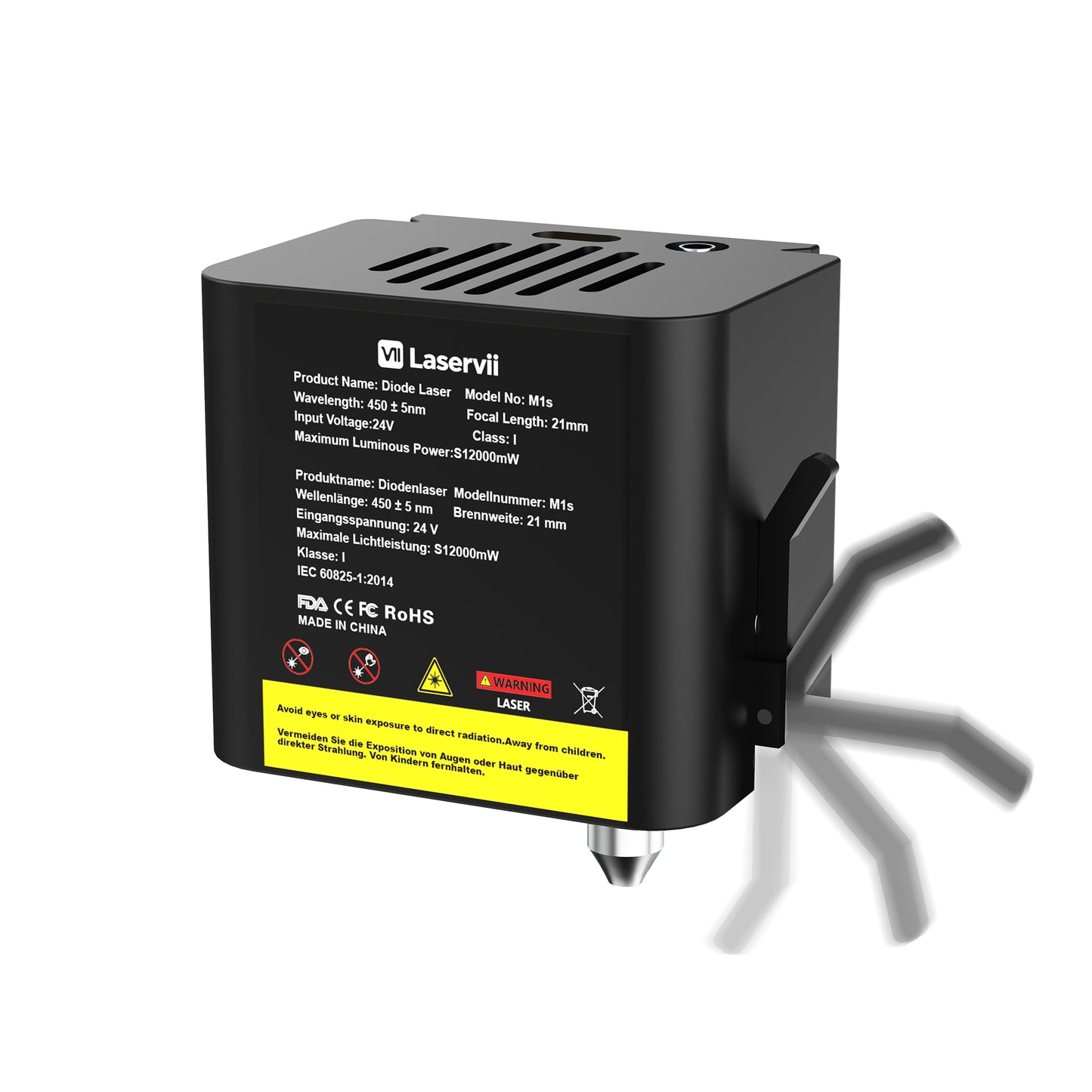 Laservii M1s Lasergravurmaschinen-12W-Laserset