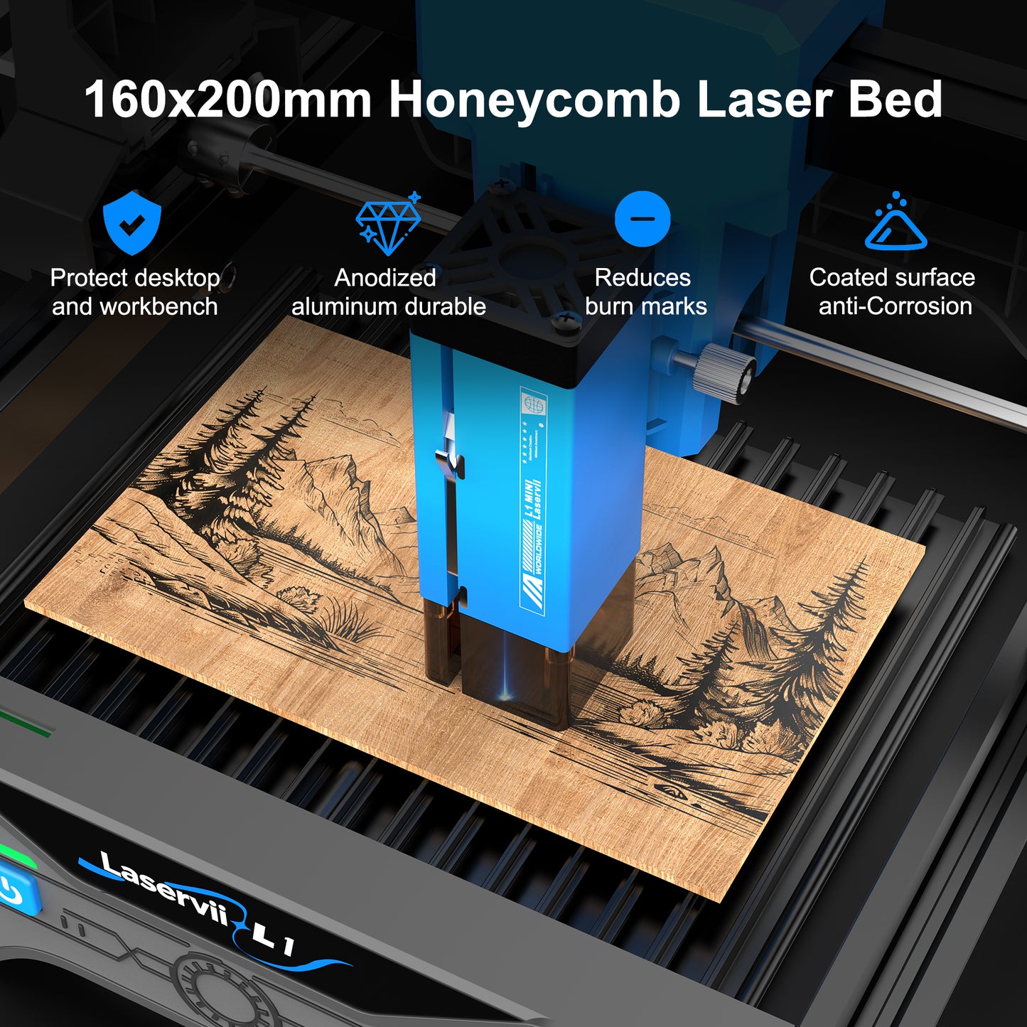 Pannello di Lavoro a Nido d'Ape in Alluminio per Taglio Laser Laservii