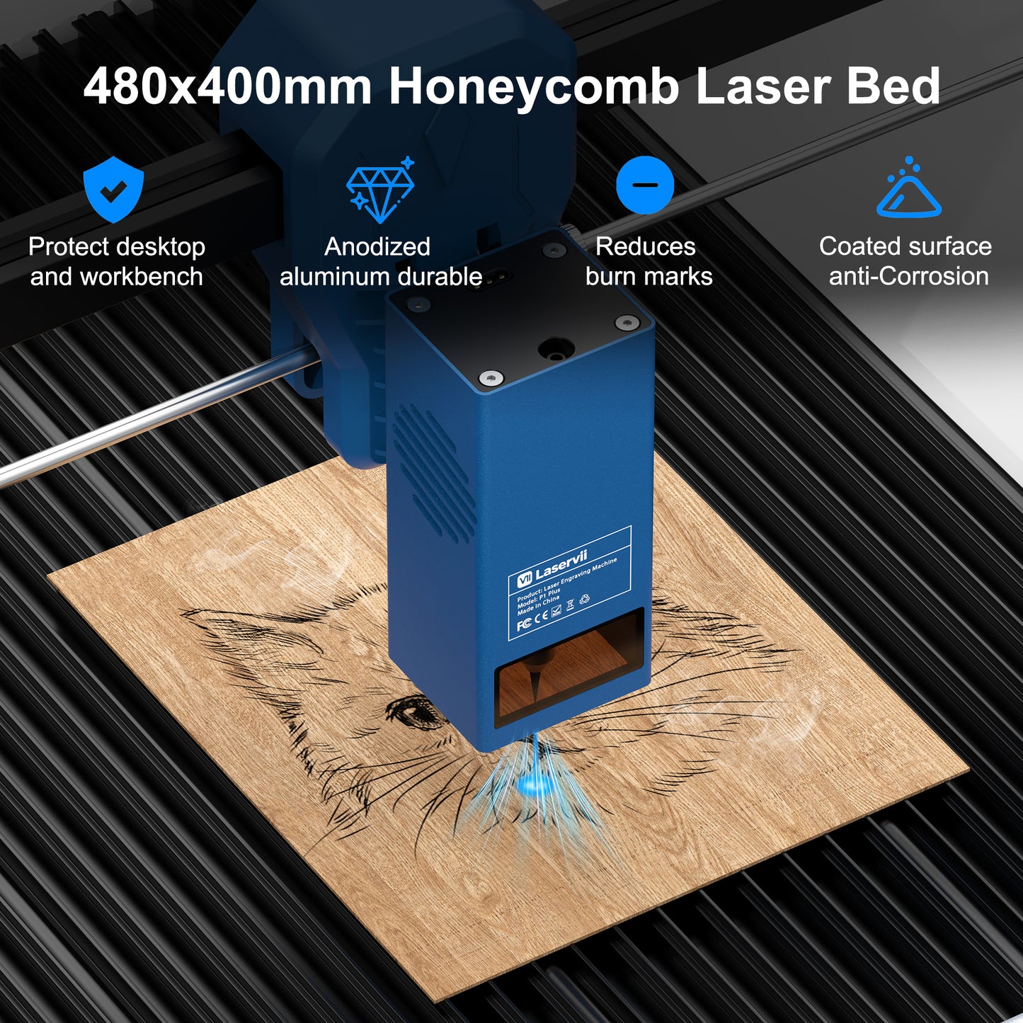 Pannello di Lavoro a Nido d'Ape in Alluminio per Taglio Laser Laservii