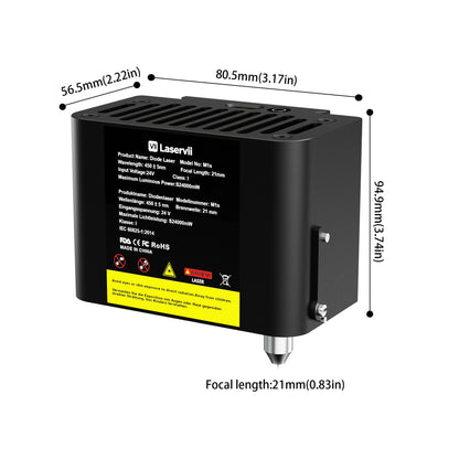 Laservii M1s Lasergravurmaschinen-24W-Laserset