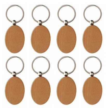 Wooden ID Tags Blank Rectangle Wooden Key Chain Diy - Laservii Store
