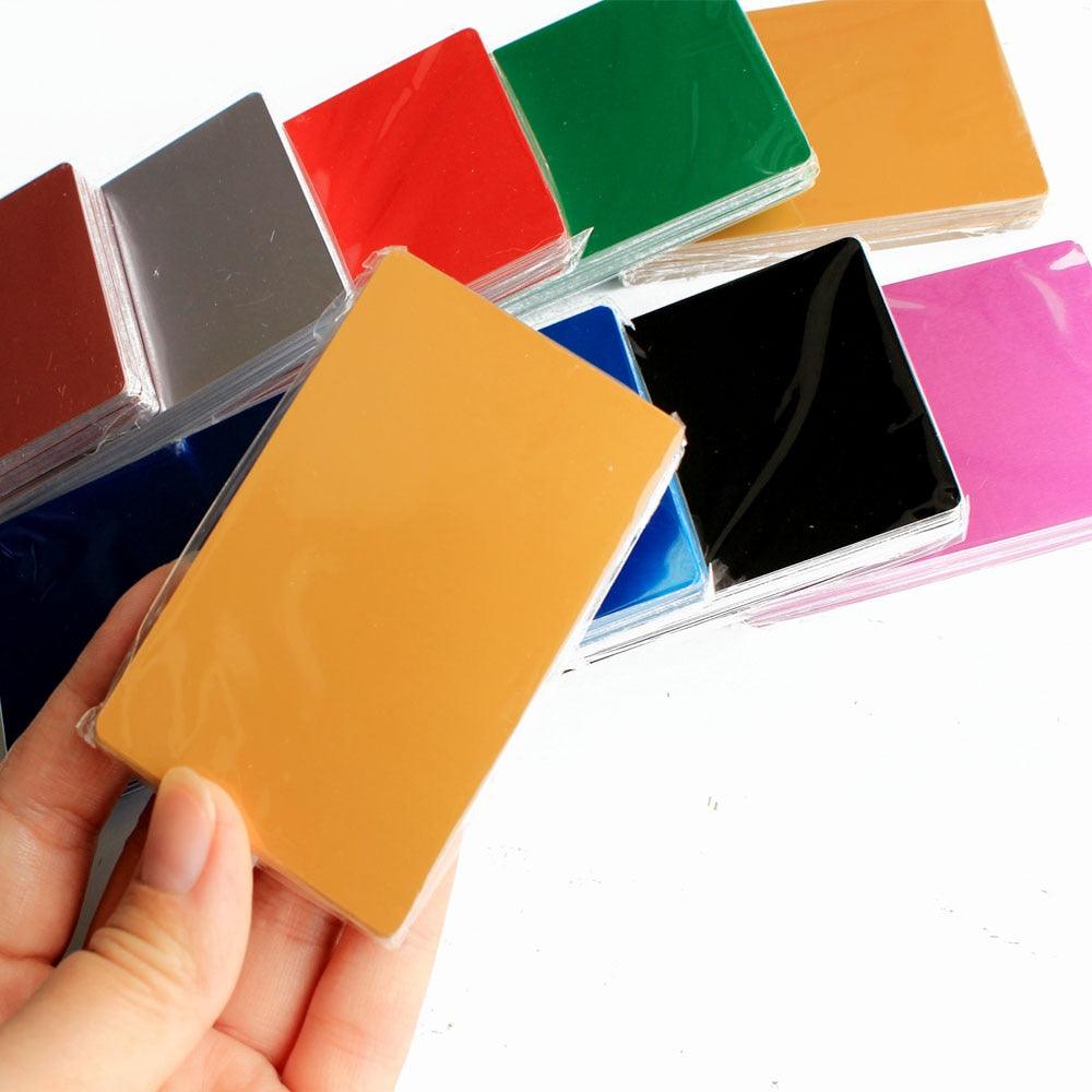 Laservii 300 PCS Metal Business Card 0.2mm Thickness Aluminum Alloy Blanks Card - Laservii Store